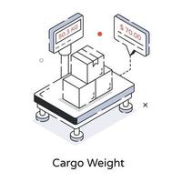 poids de chargement à la mode vecteur