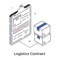 contrat logistique tendance vecteur