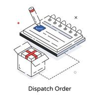 ordre d'expédition à la mode vecteur