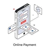 paiement en ligne tendance vecteur