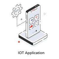 application iot à la mode vecteur