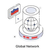 réseau mondial branché vecteur