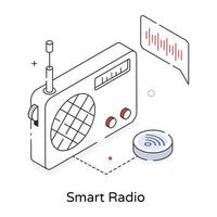 radio intelligente à la mode vecteur