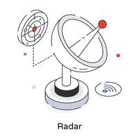 concepts de radar à la mode vecteur