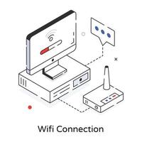 connexion wifi tendance vecteur