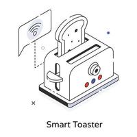 grille-pain intelligent à la mode vecteur