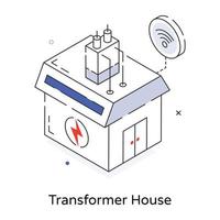 maison de transformateur à la mode vecteur