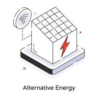 énergie alternative à la mode vecteur