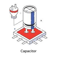 concepts de condensateurs à la mode vecteur