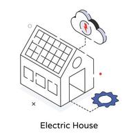 maison électrique tendance vecteur