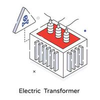 transformateur électrique à la mode vecteur