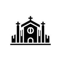 icône de l'église pour la conception, le logo, l'application, l'interface utilisateur de votre site Web. vecteur