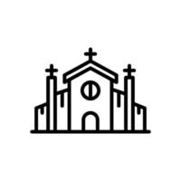 icône de l'église pour la conception, le logo, l'application, l'interface utilisateur de votre site Web. vecteur