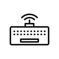 ligne d'icône de clavier sans fil isolée sur fond blanc. icône noire plate mince sur le style de contour moderne. symbole linéaire et trait modifiable. illustration vectorielle de trait parfait simple et pixel vecteur
