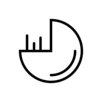 ligne d'icône de statistiques d'informations isolée sur fond blanc. icône noire plate mince sur le style de contour moderne. symbole linéaire et trait modifiable. illustration vectorielle de trait parfait simple et pixel vecteur