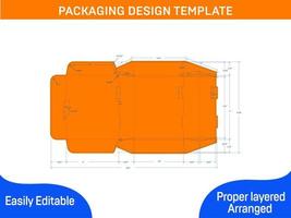 modèle de conception de modèle de dieline d'emballage de boîte modèle de conception de couleur vecteur