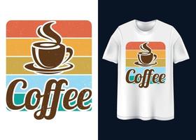 conception de t-shirt de café vecteur