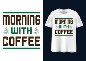 conception de t-shirt de café vecteur