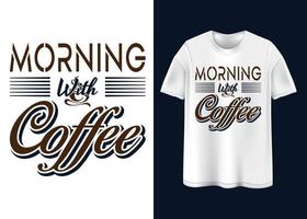 conception de t-shirt de café vecteur