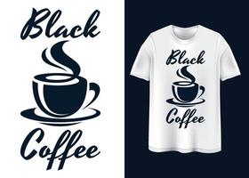 conception de t-shirt de café vecteur