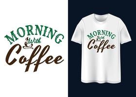 conception de t-shirt de café vecteur