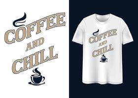 conception de t-shirt de café vecteur