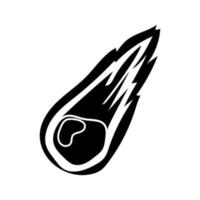 vecteur d'icône de comète. signe d'illustration d'astéroïde. symbole de météorite. logo du cosmos.