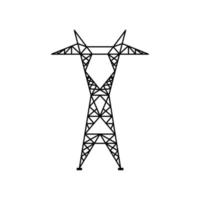 vecteur d'icône de tour d'électricité. signe d'illustration de tour de transmission. symbole des lignes électriques. logo des lignes électriques.