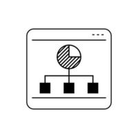 vecteur d'icône de commerce en ligne. statistiques. signe d'illustration d'analyse. symbole ou logo de l'horaire.