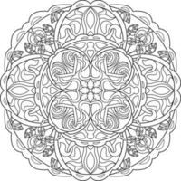 illustration vectorielle de modèle de mandala pour livre de coloriage vecteur