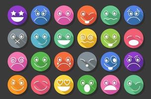 jeu de caractères émoticône visages souriants