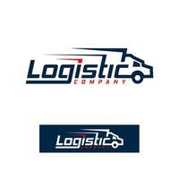 modèle de conception de logo de remorque de camion logistique transport express vecteur