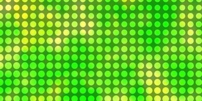 modèle vectoriel vert clair, jaune avec des cercles.