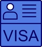 icône de vecteur de visa