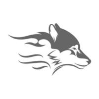 création d'icône logo loup vecteur