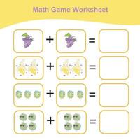 feuille de calcul de comptage pour les enfants. compter et écrire la réponse. fiche de travail mathématique. illustration vectorielle. vecteur