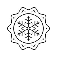 illustration vectorielle d'icône de ligne d'hiver gelée vecteur