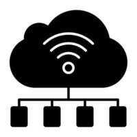 icône de conception parfaite de connexion internet cloud vecteur