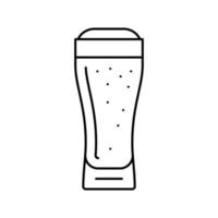 inde pale ale bière verre ligne icône illustration vectorielle vecteur