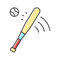 baseball, sport équipe, jeu, couleur, icône, vecteur, illustration vecteur