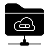 conception de vecteur de dossier cloud