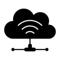 icône de conception parfaite du cloud wifi vecteur