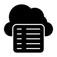 une conception d'icône de liste de nuages vecteur