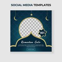 vecteur de publication sur les médias sociaux du ramadan pour la beauté et les bénédictions du mois sacré