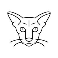 chat oriental mignon animal ligne icône illustration vectorielle vecteur
