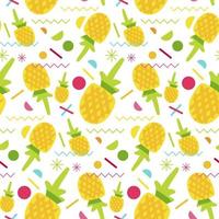 modèle sans couture d'ananas sucré vecteur