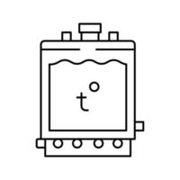 réservoir de réchauffement pour la préparation de l'illustration vectorielle de l'icône de la ligne de fromage vecteur