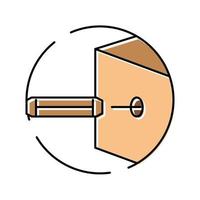 insérer des meubles goujon assemblage meubles couleur icône illustration vectorielle vecteur