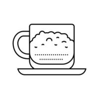 illustration vectorielle de l'icône de la ligne de café macchiato vecteur