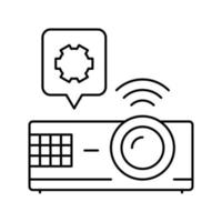 illustration vectorielle de l'icône de la ligne de réparation du projecteur vecteur